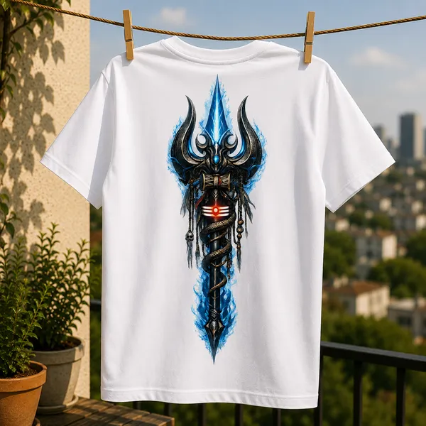 White_Graphic_Print_Pollycotton_200_Gsm_Regular_Fit_T_Shirt_For_Unisex