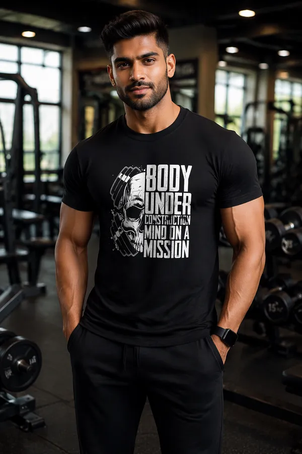Black_Graphic_Pollycotton_200_Gsm_Regular_Fit_T_Shirt_For_Unisex