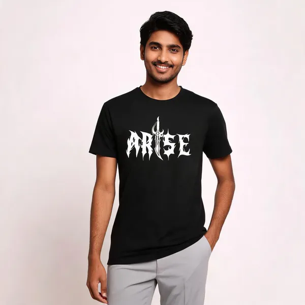 Black_Graphic_Print_Pollycotton_200_Gsm_Regular_Fit_T_Shirt_For_Unisex