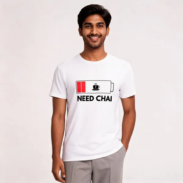 White_Graphic_Pollycotton_200_Gsm_Regular_Fit_T_Shirt_For_Unisex
