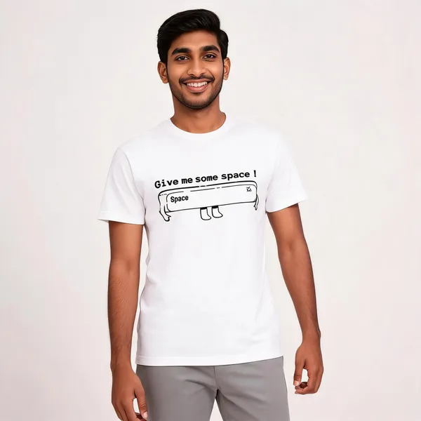 White_Graphic_Print_Crew_Neck_Pollycotton_200_Gsm_Regular_Fit_T_Shirt_For_Unisex