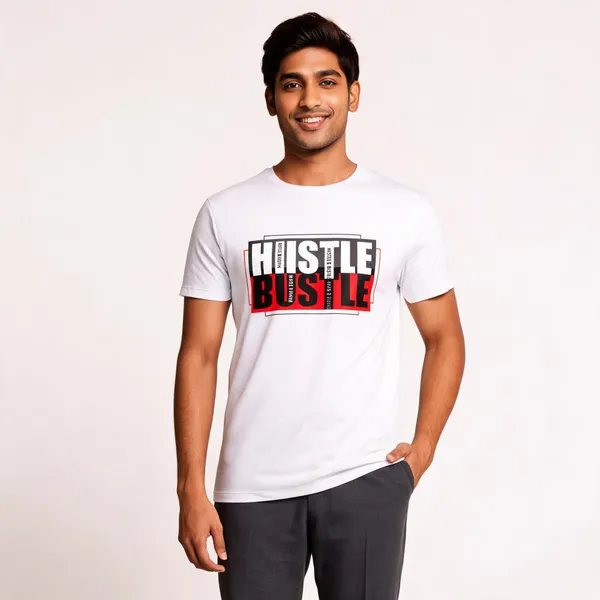 White_Graphic_Regular_Fit_Pollycotton_200_Gsm_Regular_Fit_T_Shirt_For_Unisex