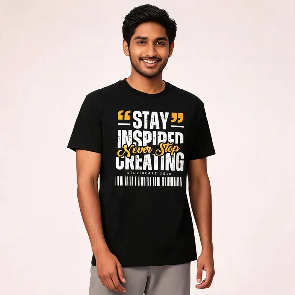 Black_Graphic_Print_Pollycotton_200_Gsm_Regular_Fit_T_Shirt_For_Unisex