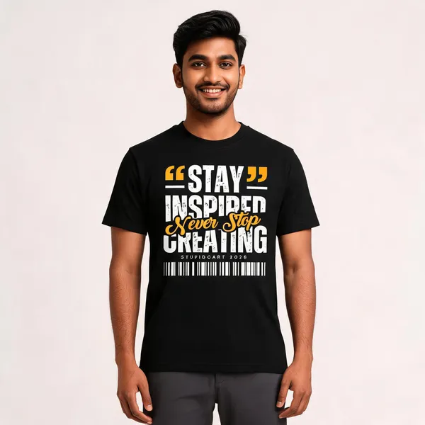 Black_Graphic_Print_Pollycotton_200_Gsm_Regular_Fit_T_Shirt_For_Unisex