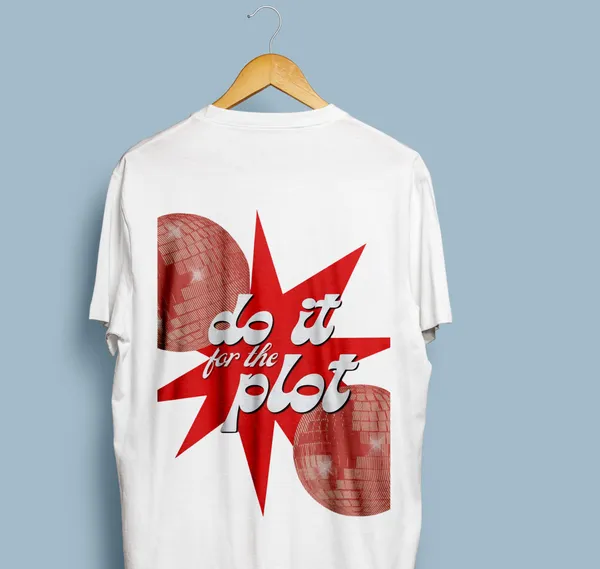 White_Graphic_Print_Crew_Neck_Pollycotton_200_Gsm_Regular_Fit_T_Shirt_For_Unisex