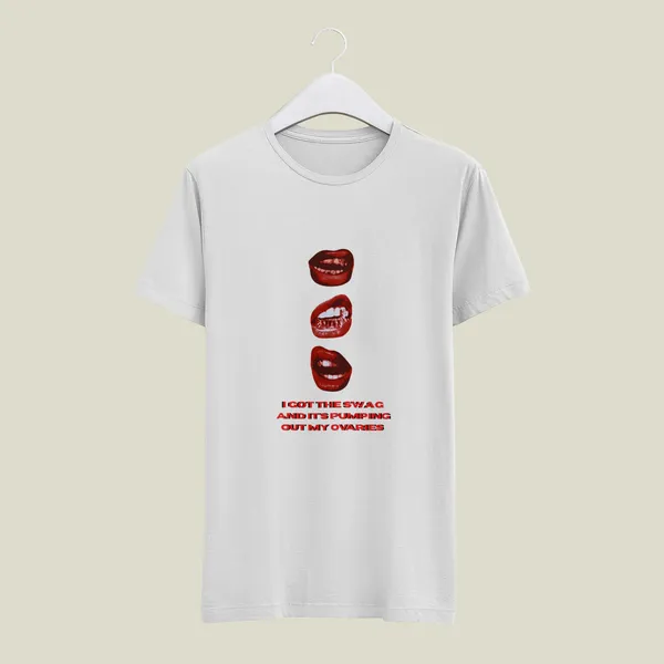 White_Graphic_Print_Crew_Neck_Pollycotton_200_Gsm_Regular_Fit_T_Shirt_For_Everyone