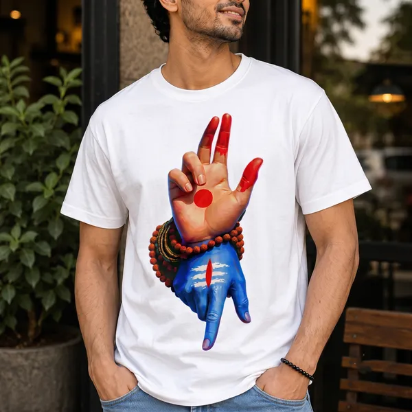 White_Graphic_Print_Regular_Fit_Pollycotton_200_Gsm_Regular_Fit_T_Shirt_For_Unisex