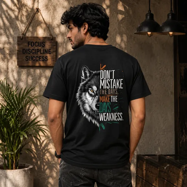 Black_Wolf_Graphic_Print_Pollycotton_200_Gsm_Regular_Fit_T_Shirt_For_Unisex