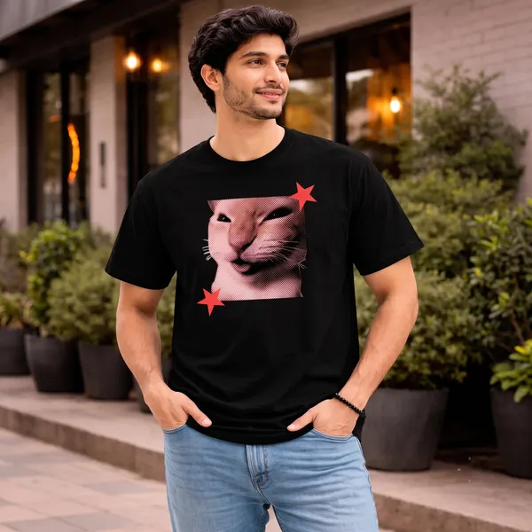 Black_Graphic_Regular_Fit_Pollycotton_200_Gsm_Regular_Fit_T_Shirt_For_Unisex