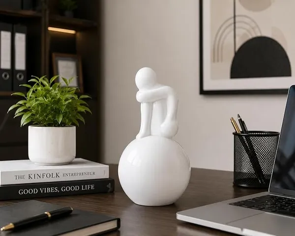 Globus_Thinker_Nano_Marble_Showpiece_for_Home_Decor,_White