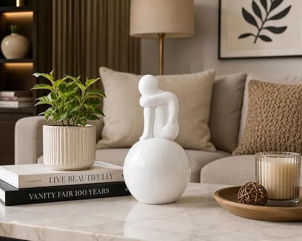 Globus_Thinker_Nano_Marble_Showpiece_for_Home_Decor,_White
