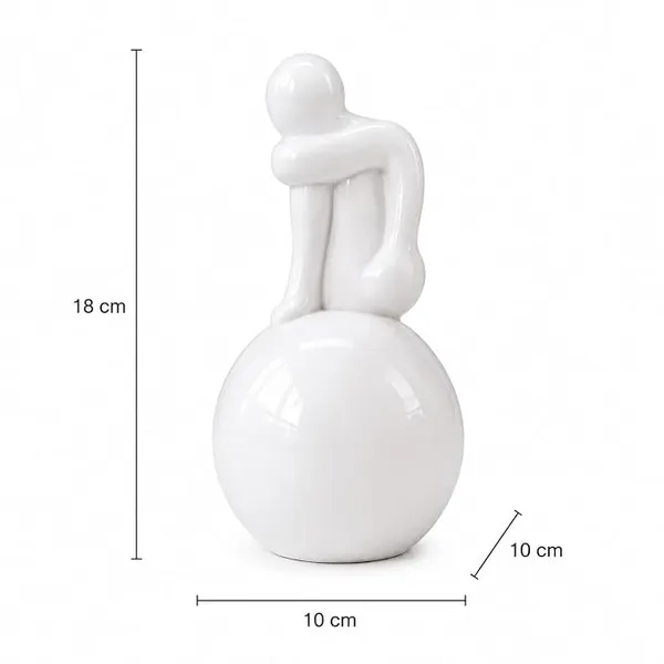 Globus_Thinker_Nano_Marble_Showpiece_for_Home_Decor,_White