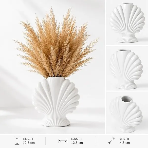 Nerina_Nano_Marble_Shell_Vase_for_Home_Decor,_White