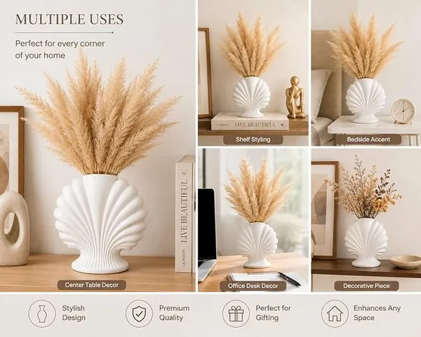 Nerina_Nano_Marble_Shell_Vase_for_Home_Decor,_White