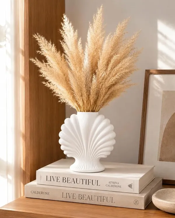 Nerina_Nano_Marble_Shell_Vase_for_Home_Decor,_White