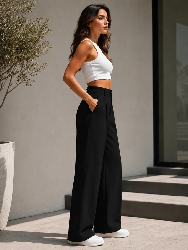 Black_Polyester_Premium_Pant_For_Women