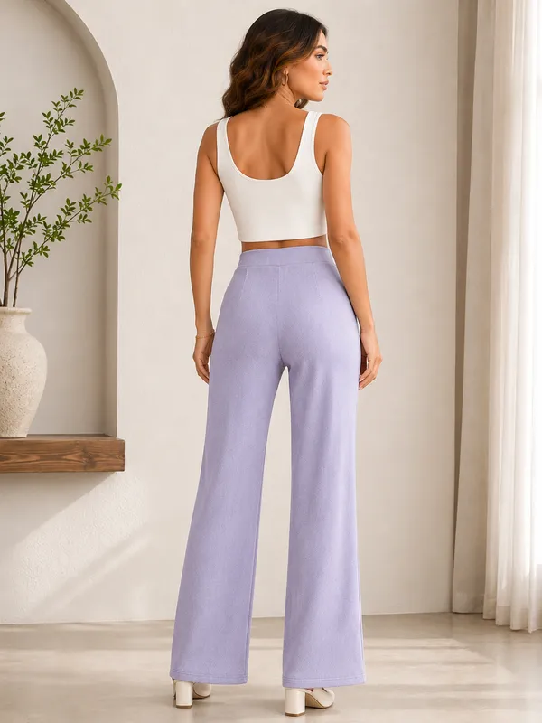 Grey_Polyester_Premium_Pant_For_Women