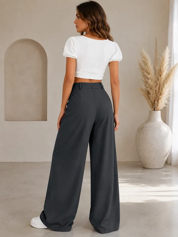 Grey_Polyester_Premium_Pant_For_Women