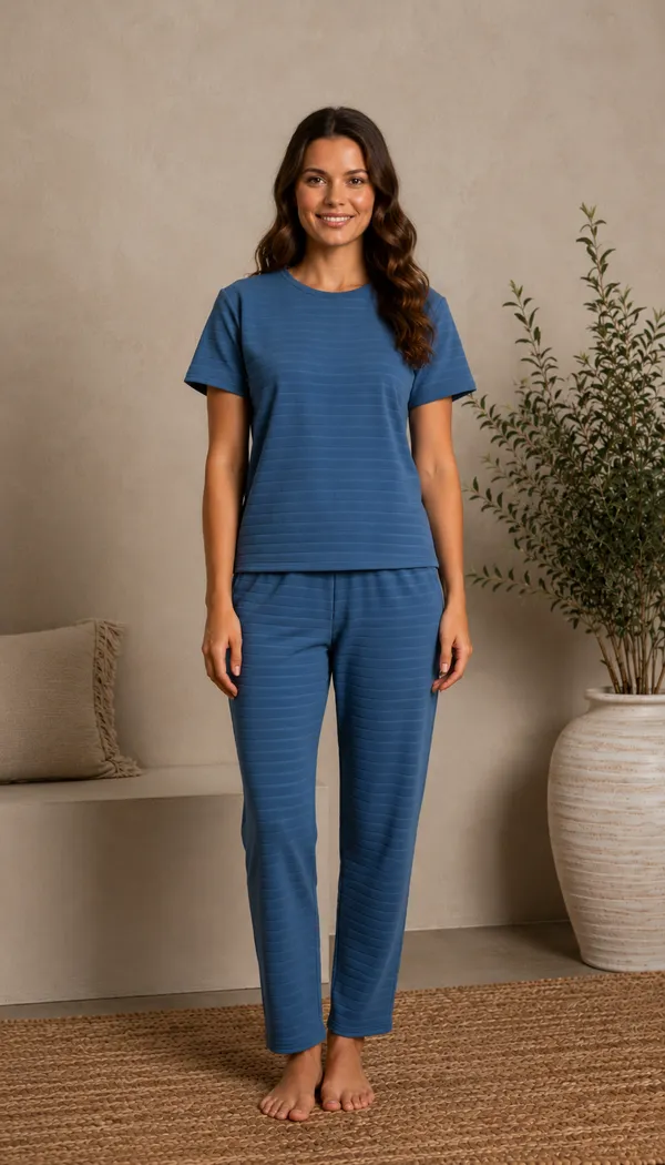 Aqua_Blue_Polyester_Premium_Co-Ord_Set_For_Women