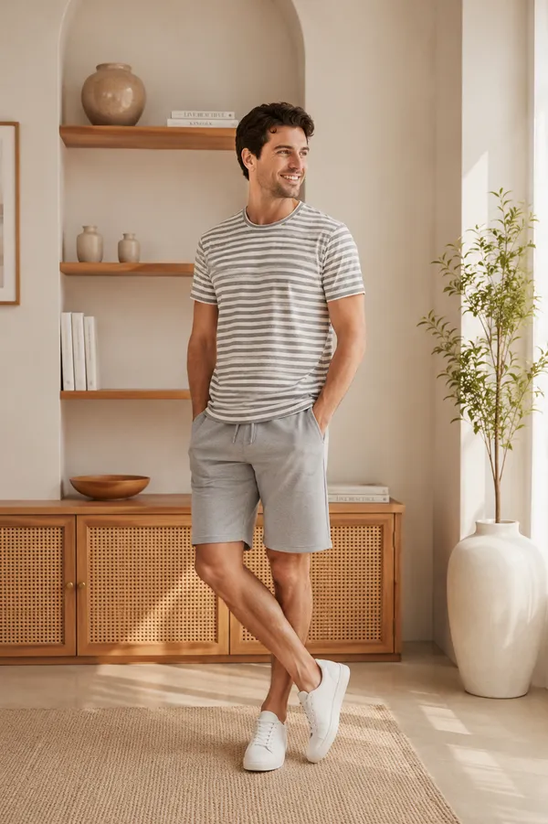 Grey_Polyester_Premium_Men'S_Co-Ord_Set_&_Chadda_Apir_For_Men