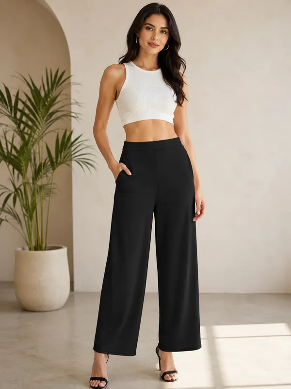 Black_Polyester_Premium_Palazzo_Pants/Trouser_For_Women