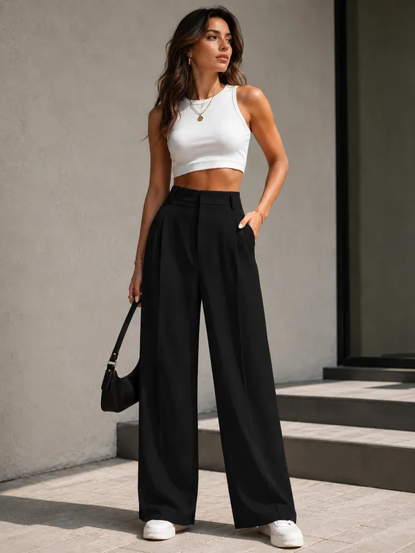 Black_Polyester_Premium_Pant_For_Women