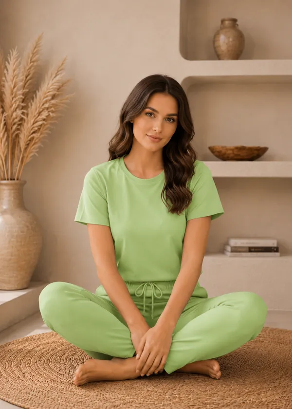 Pista_And_Parrot_Green_Polyester_Premium_Co-Ord_Set_For_Women
