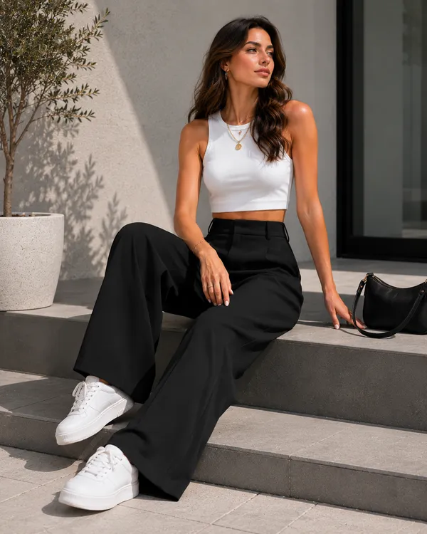 Black_Polyester_Premium_Pant_For_Women