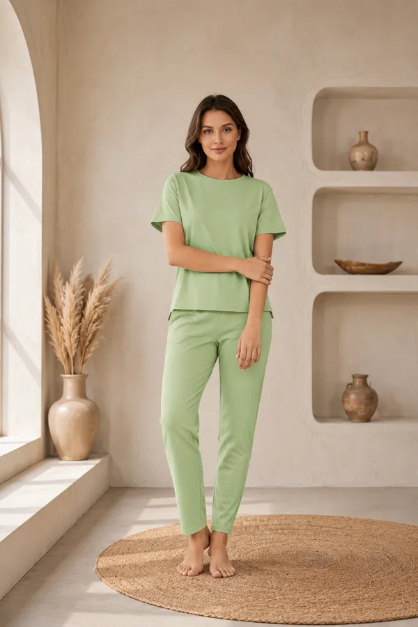 Pista_And_Parrot_Green_Polyester_Premium_Co-Ord_Set_For_Women