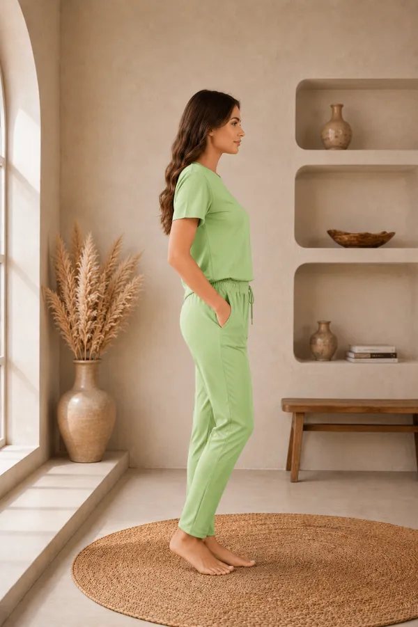 Pista_And_Parrot_Green_Polyester_Premium_Co-Ord_Set_For_Women