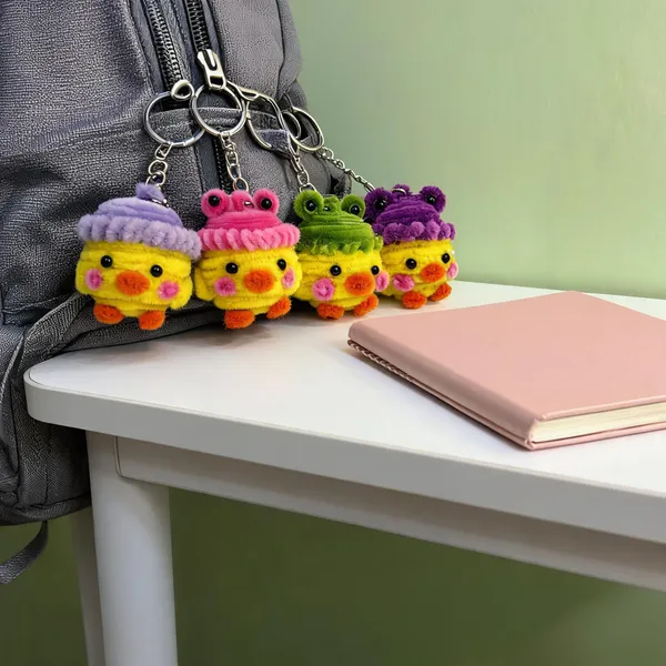 Multicolour_Sheep_Wool_Thread_Plush_Keychain_For_Kids_&_Gift_Giving