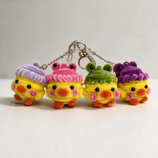 Multicolour_Sheep_Wool_Thread_Plush_Keychain_For_Kids_&_Gift_Giving