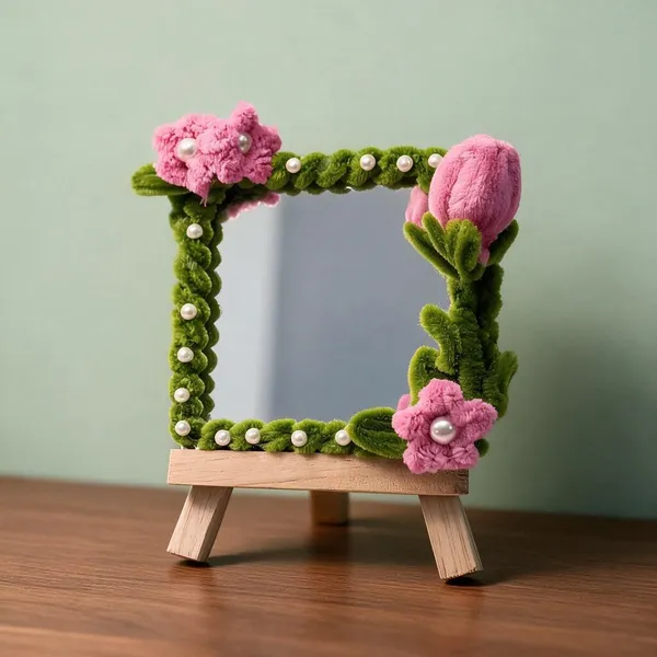 Multicolour_Sheep_Wool_Thread_Tabletop_Mirror_For_Home_&_Table_Decor