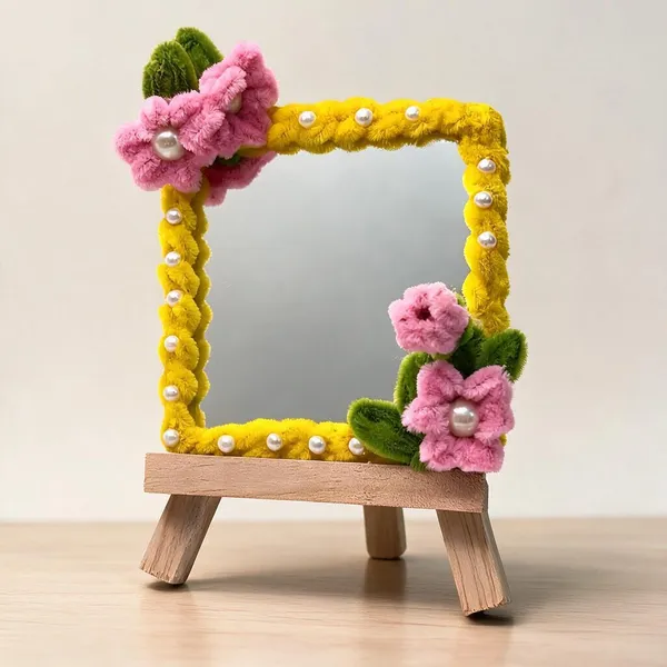 Multicolour_Sheep_Wool_Thread_Tabletop_Mirror_For_Home_&_Table_Decor