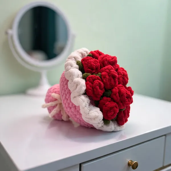 Multicolour_Sheep_Wool_Thread_Floral_Arrangement_For_Home_&_Table_Decor