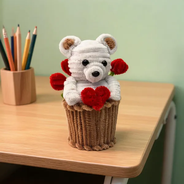 Multicolour_Sheep_Wool_Thread_Plush_Flower_Pot_For_Home_&_Room_Decor
