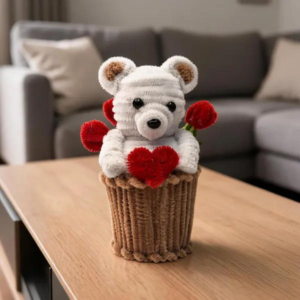 Multicolour_Sheep_Wool_Thread_Plush_Flower_Pot_For_Home_&_Room_Decor