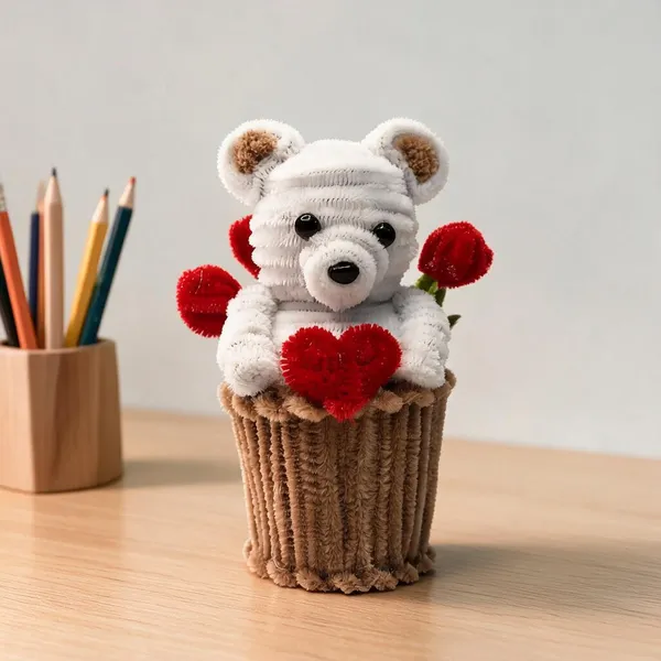 Multicolour_Sheep_Wool_Thread_Plush_Flower_Pot_For_Home_&_Room_Decor