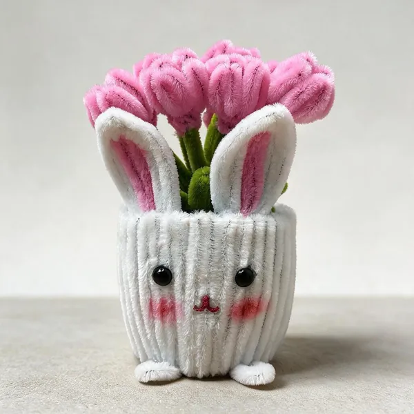 Multicolour_Sheep_Wool_Thread_Plush_Flower_Pot_For_Home_&_Room_Decor