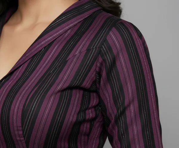 Black_And_Purple_Cotton_Striped_Flexifit_Saree_Blouse_For_Women