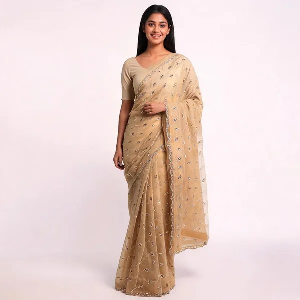 Beige_Fendy_Sheer_Vine_Embroidered_Saree_For_Women