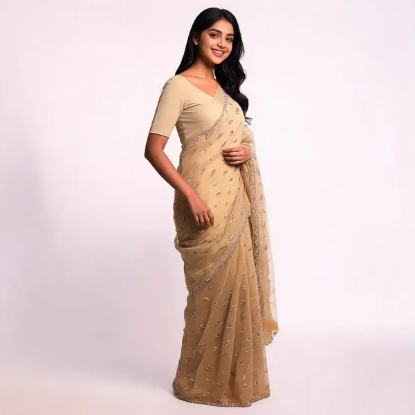 Beige_Fendy_Sheer_Vine_Embroidered_Saree_For_Women