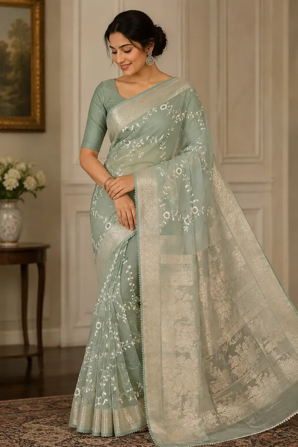 Mint_Green_Cotton_Silk_Sheer_Embroidered_Saree_For_Women