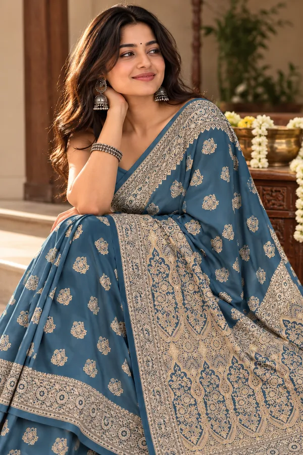 Blue_Printed_Saree_for_Women