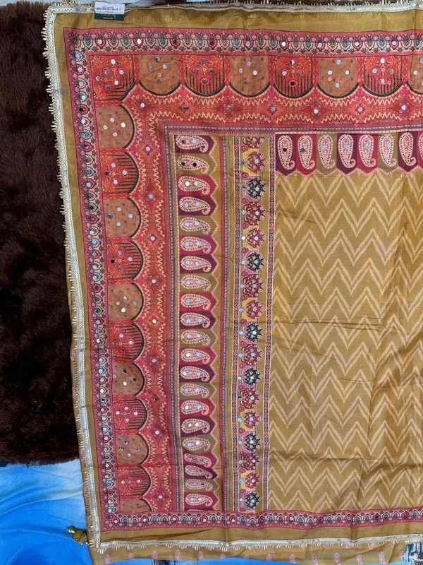 Mustard_Maroon_Printed_Shawl_With_Decorative_Border_for_Women