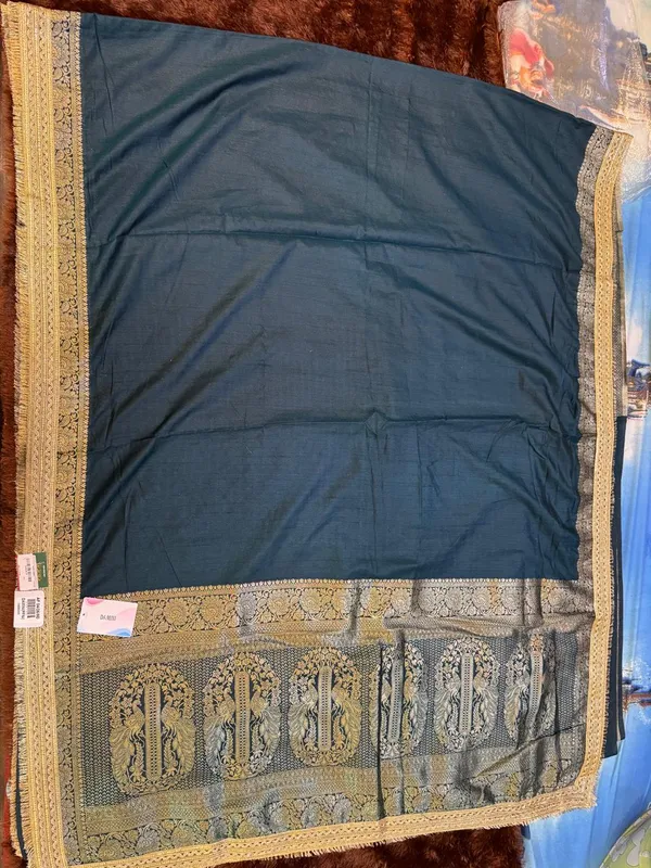 Blue_Brocade_Saree_for_Women