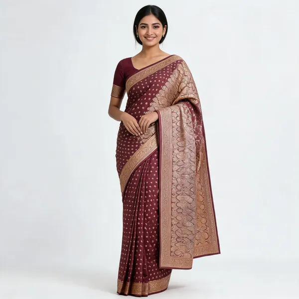 Maroon_Silk_Woven_Brocade_Saree_For_Women