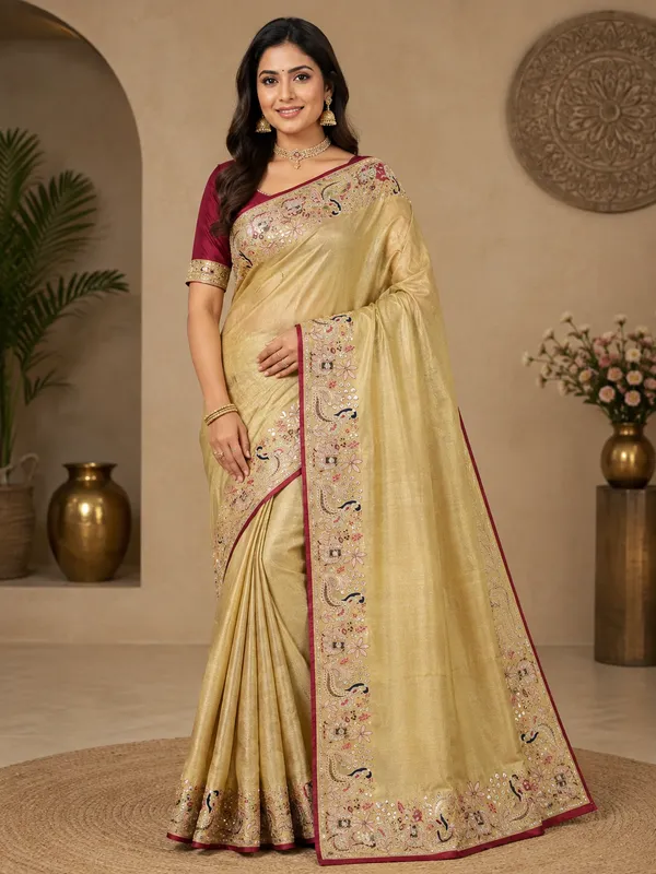 Pink_And_Green_Soft_Silk_Embroidered_Floral_Saree_For_Women