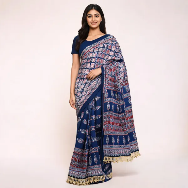 Navy_Blue_Crepe_Paisley_Printed_Saree_For_Women
