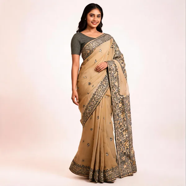 Beige_Soft_Cotton_Floral_Embroidered_Saree_For_Women